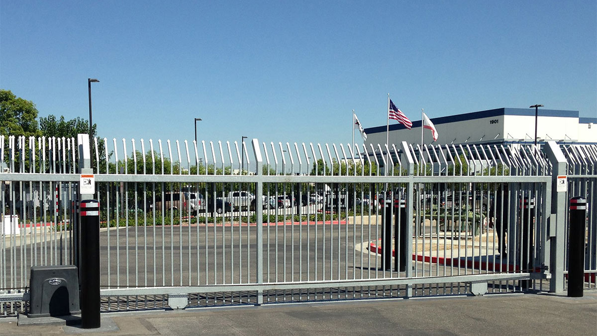 An Electric Commercial Gate - Steel