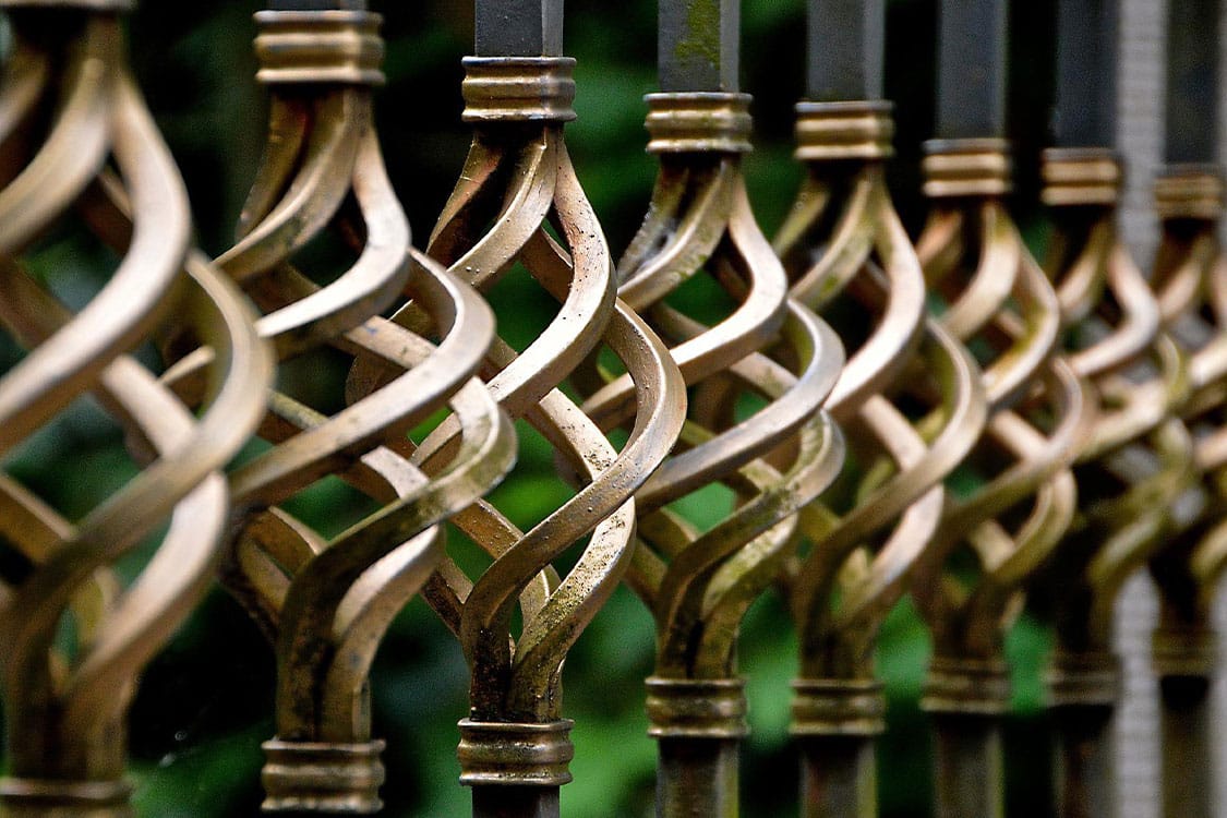 Ornaments On An Iron Gate